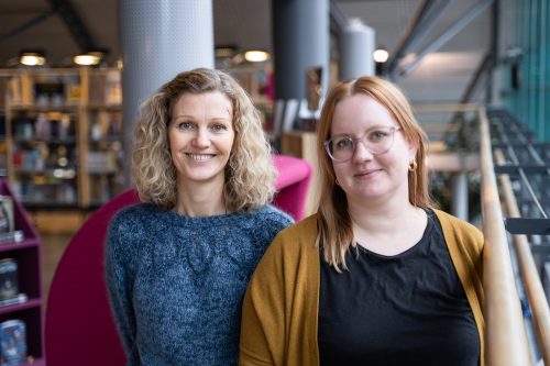 Mer tid til formidling med nye nettsider. Bilde av Martha Bjørkås og Anita Berulfsen Steigre.